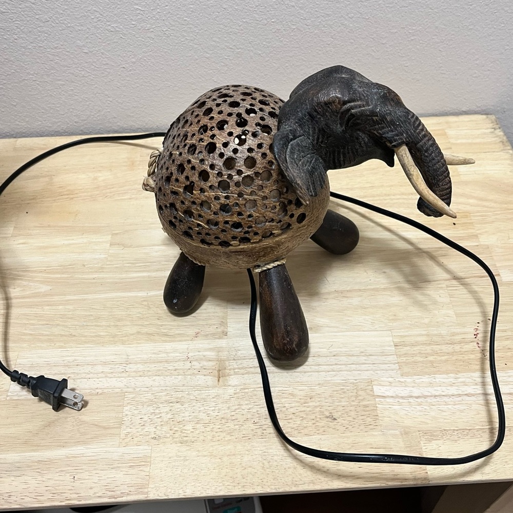 Elephant Lamp EUC $35 OBO